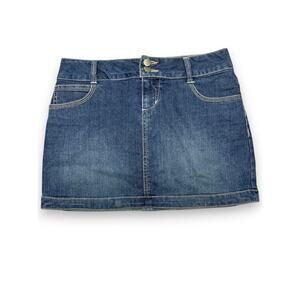 Y2K SO Wear It Declare It Denim Mini Skirt Size 5
